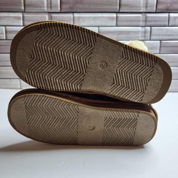 New US Sport Shoe Girls Size 2 Moccasin‎ Style Boot Leopard Print Faux Fur Comfy - Picture 8 of 10